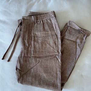 Banana Republic Mens Linen-Blend Mason Athletic-Tapered Fit